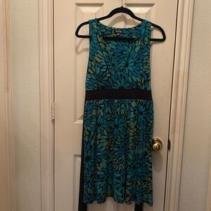Women’s Apt 9 Blue and Green Geometric-Flower Pattern Sleeveless Dress
